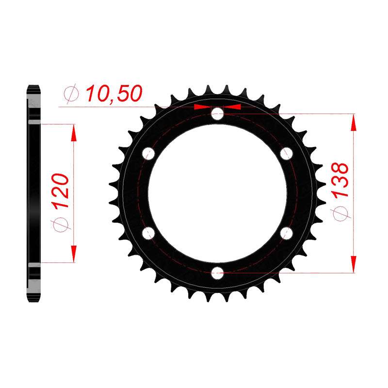 REAR SPROCKET 520P