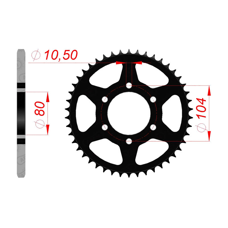 REAR SPROCKET 520P 46T