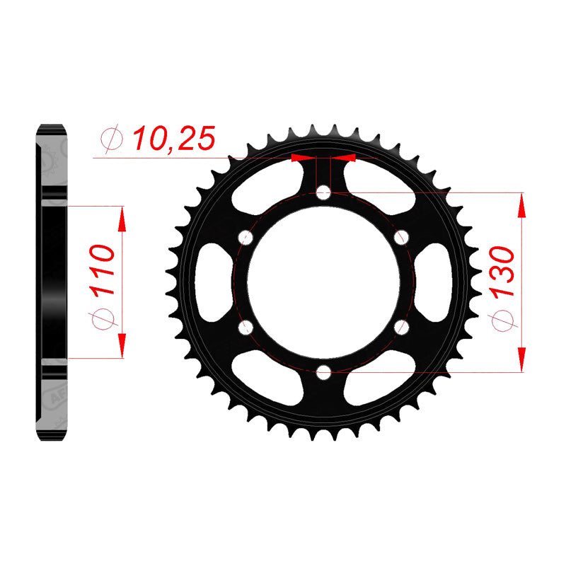REAR SPROCKET 530P 47T