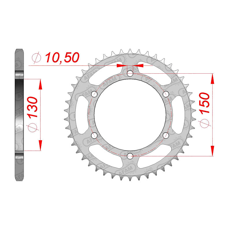 REAR SPROCKET 520P 46T