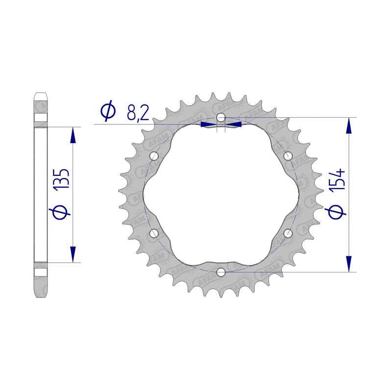 REAR SPROCKET 520P 38T