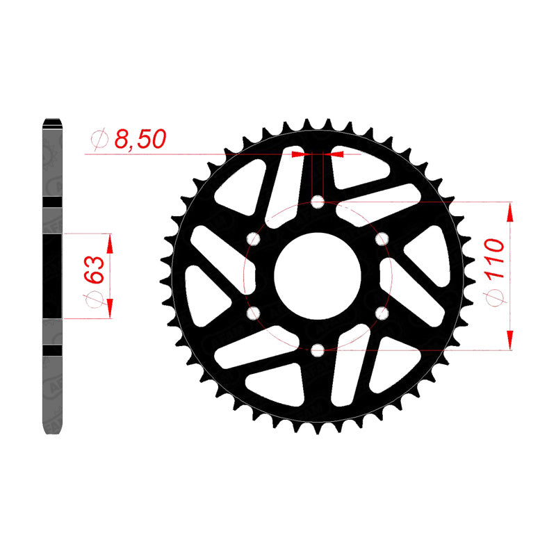 REAR SPROCKET 520P 45T