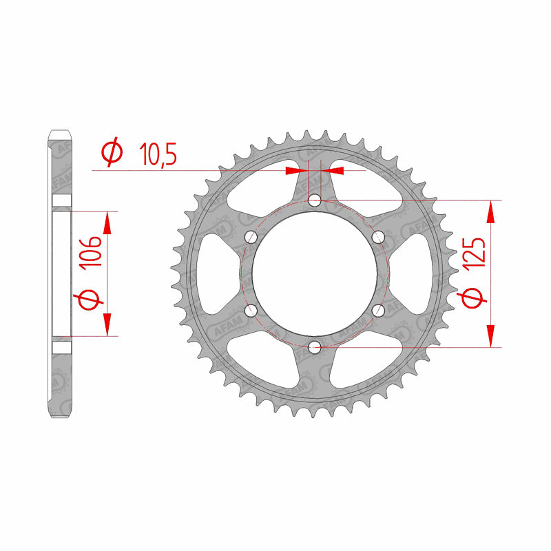 REAR SPROCKET 525P 42T