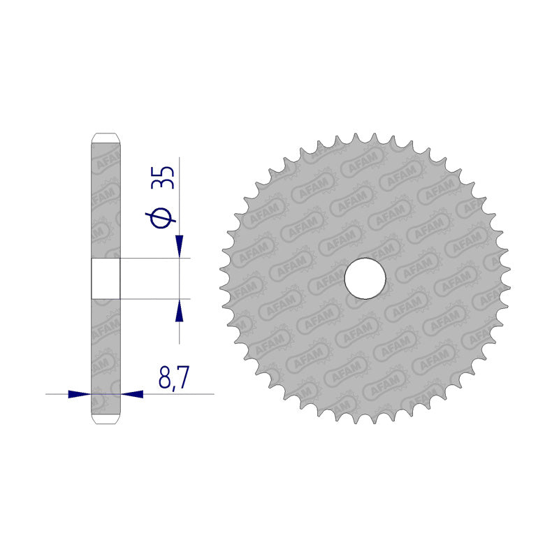 SPR.BLANK 530P 42T ALLOY 7075-T6