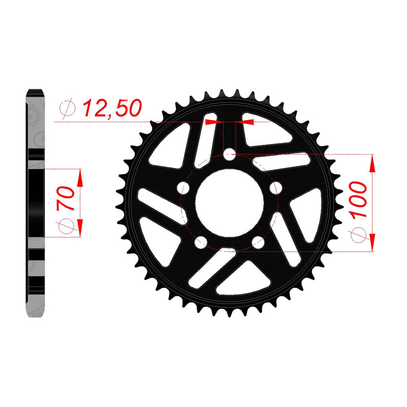 REAR SPROCKET 525P 45T