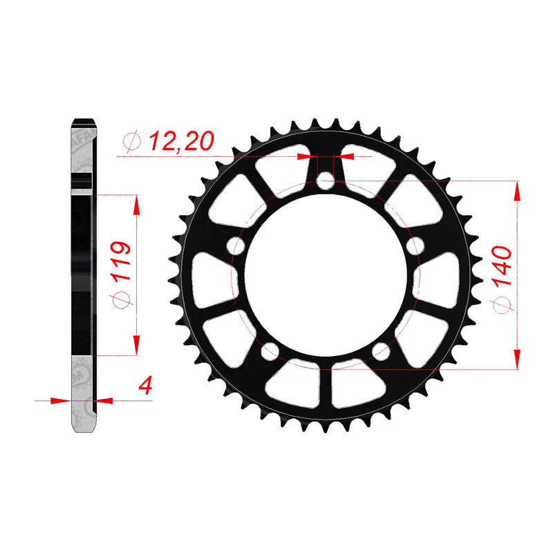 REAR SPROCKET 525P 45T