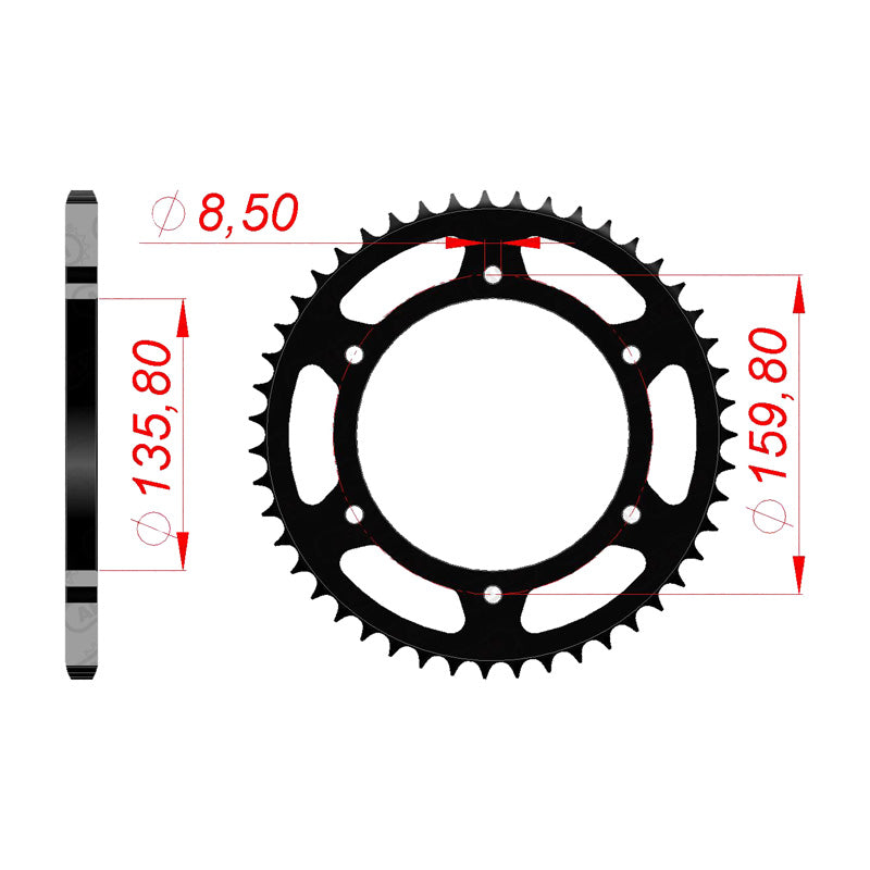 REAR SPROCKET 520P 47T