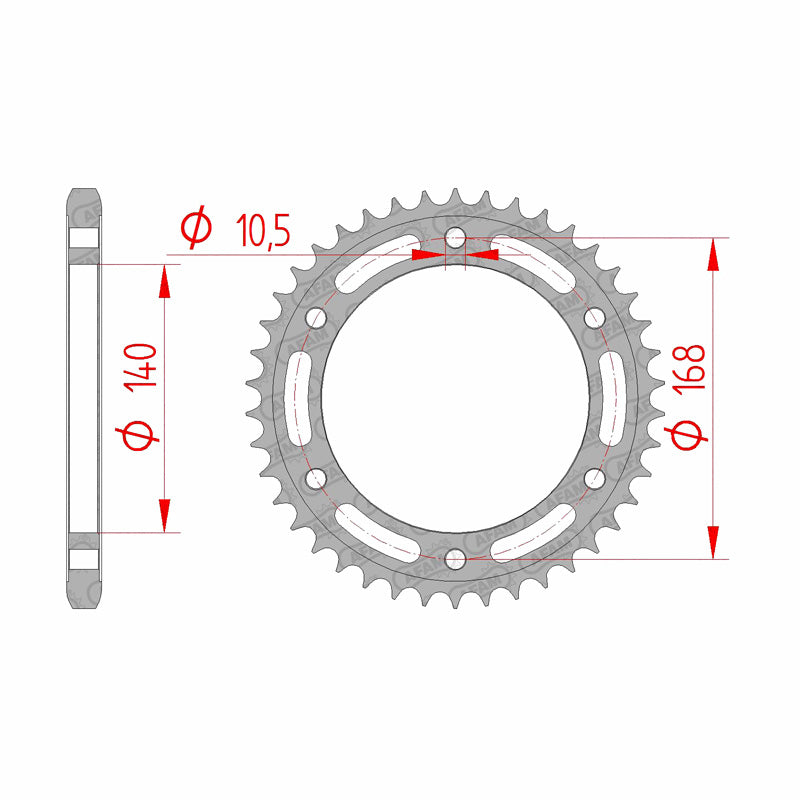REAR SPROCKET 525P 42T