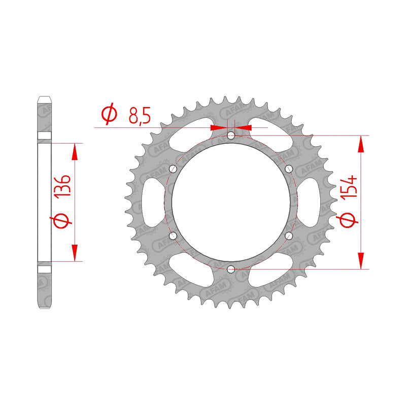 REAR SPROCKET 520P 47T
