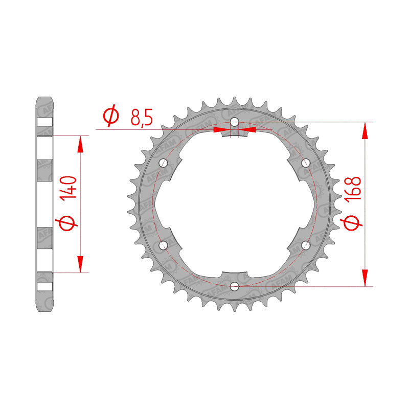 REAR SPROCKET 525P 42T