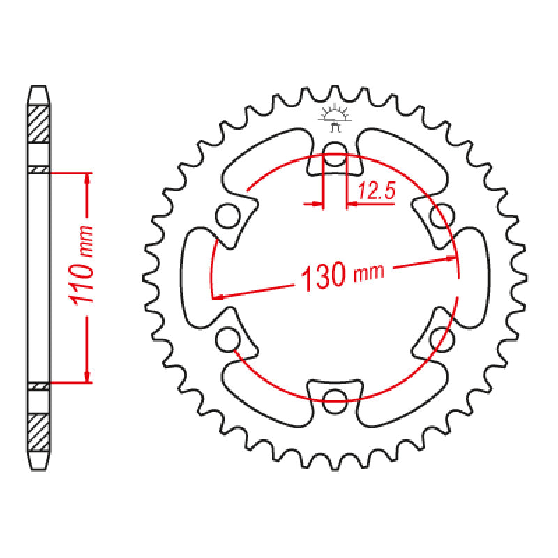 SPR.RR.DS650 99-02 530P 40T            (JTR-1420)