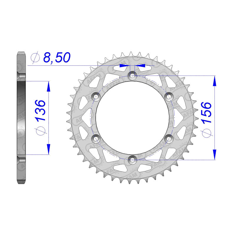 AFAM SP.RR ALU.SHERCO 48T 520(15206N)