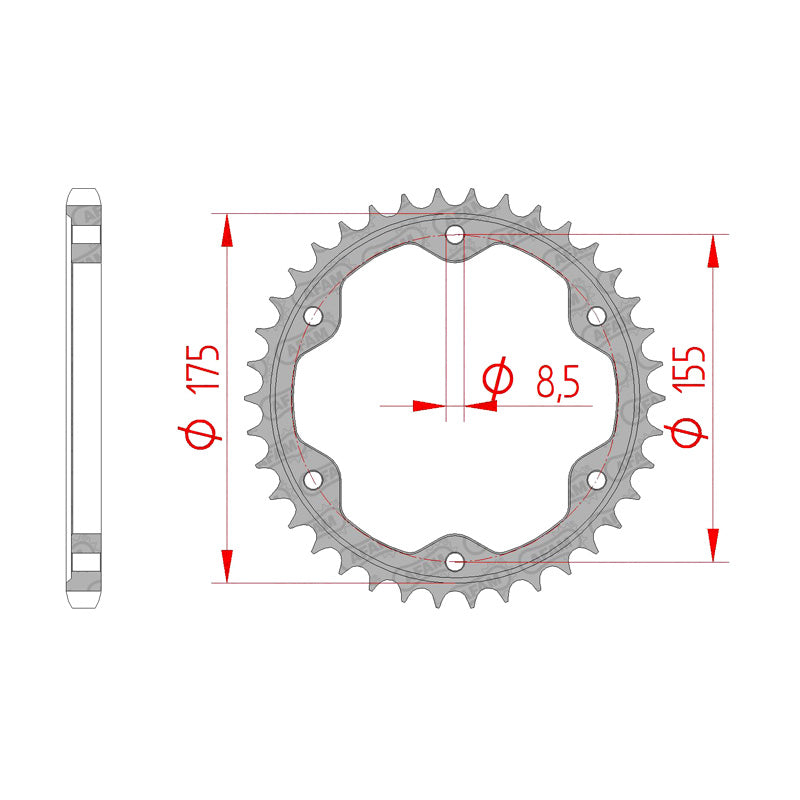 REAR SPROCKET 525P 38T
