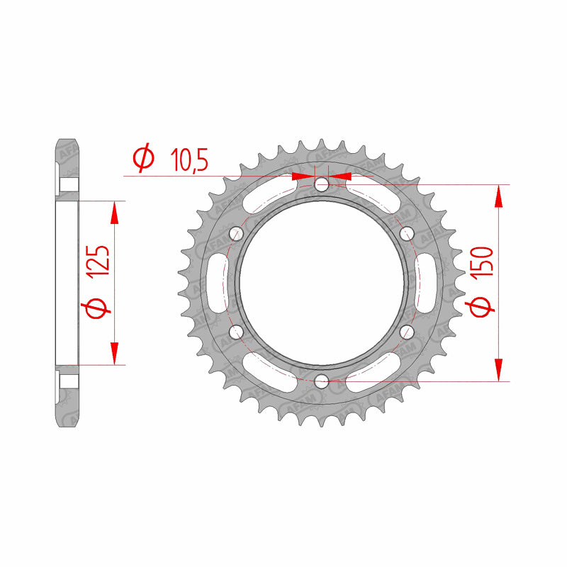 REAR SPROCKET 525P 42T