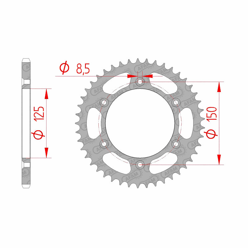 REAR SPROCKET 520P 40T
