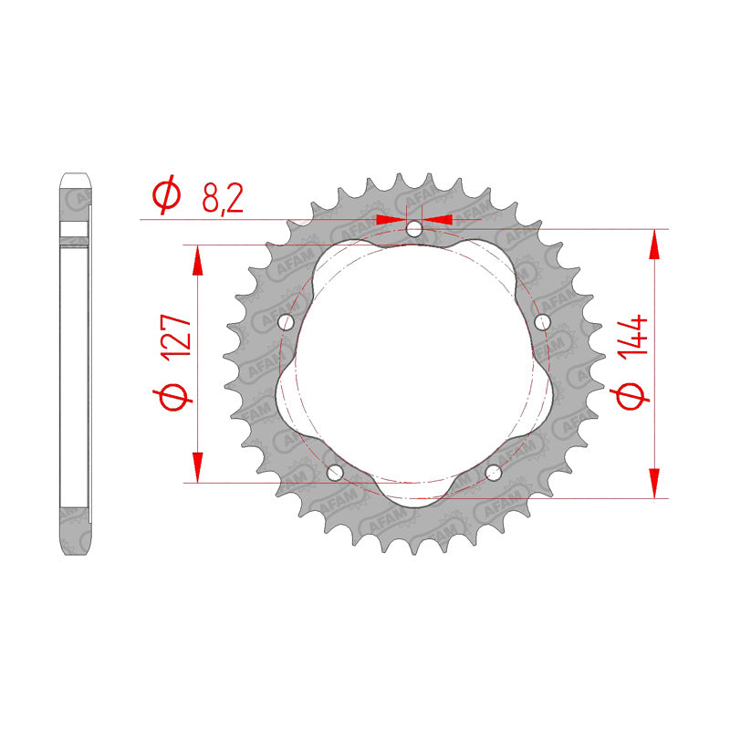 REAR SPROCKET 525P 39T