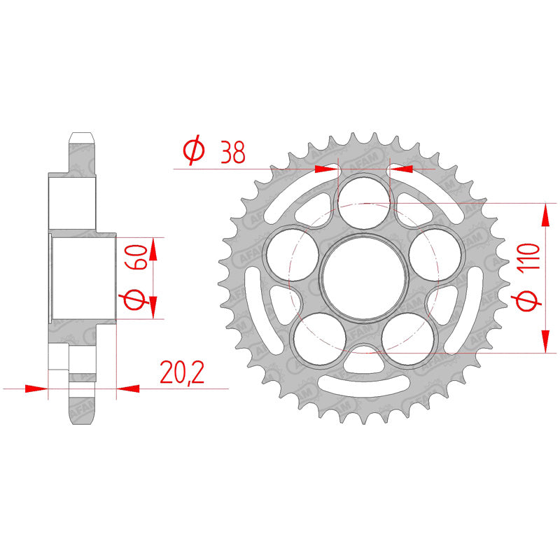 REAR SPR. DUCATI 796 10-11 41T