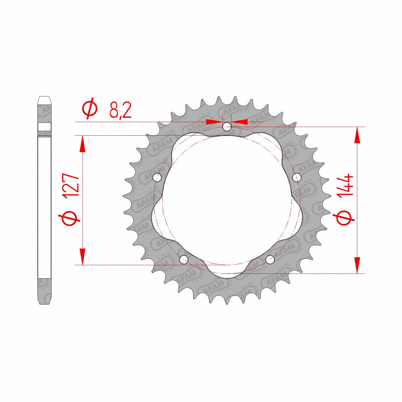 REAR SPROCKET 520P 41T