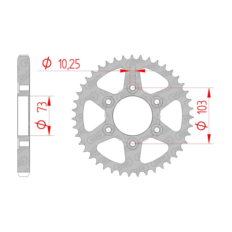 REAR SPROCKET 525P 43T