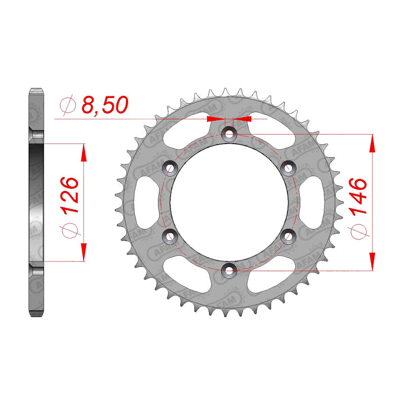 REAR SPROCKET 520P 41T