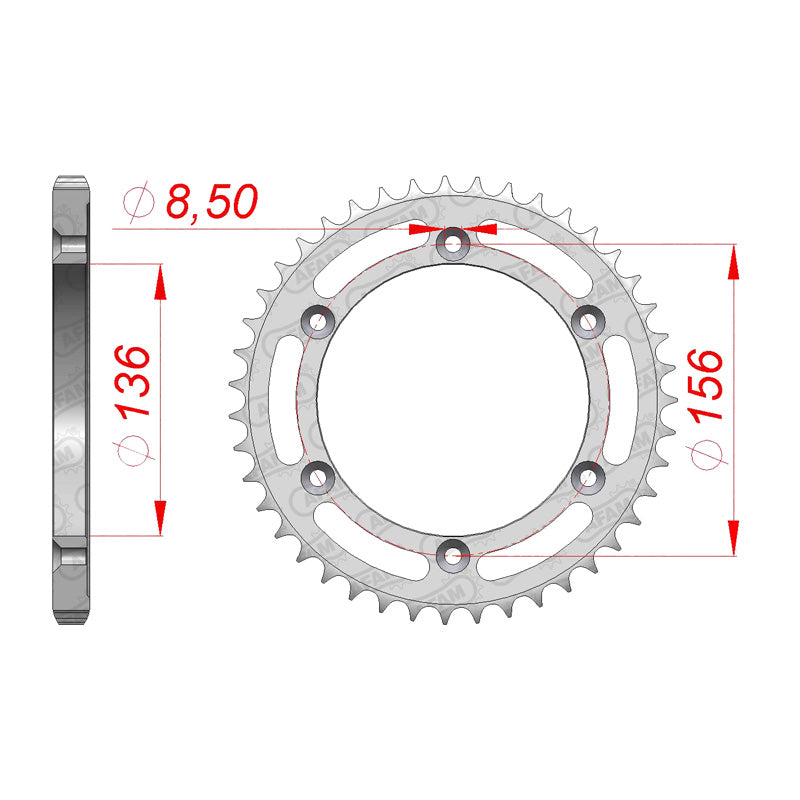 REAR SPROCKET 525P 41T