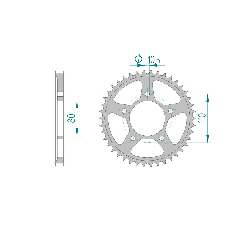 SPR.RR.41201-MR1-670 44T 525P VT600 93-96.
