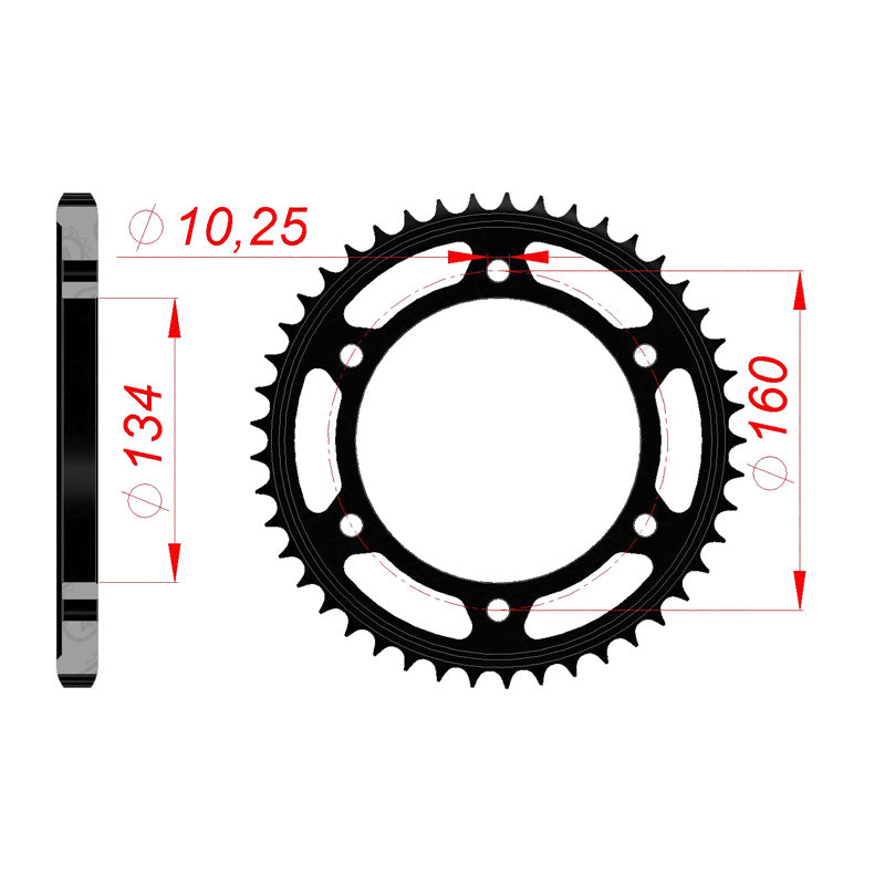 REAR SPROCKET 525P 46T