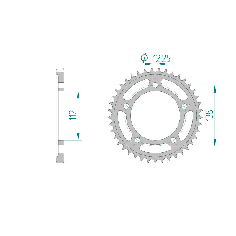 REAR SPROCKET 525P 42T