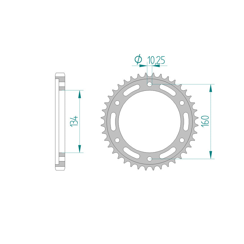 REAR SPROCKET 530P 43T