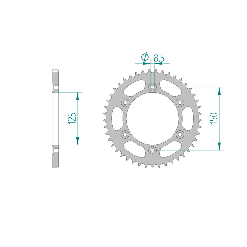 SP RR.45T 520P 12H -KZ1-670 XR650L 93-05 0210-45T
