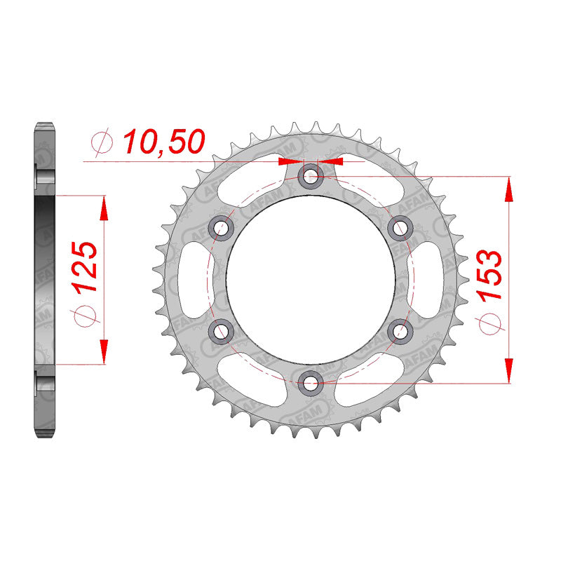 REAR SPROCKET 520P 45T