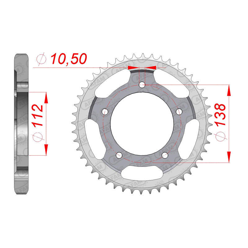 SPR.RR.YZF-R6 99-01 48T 530 (12607-48).