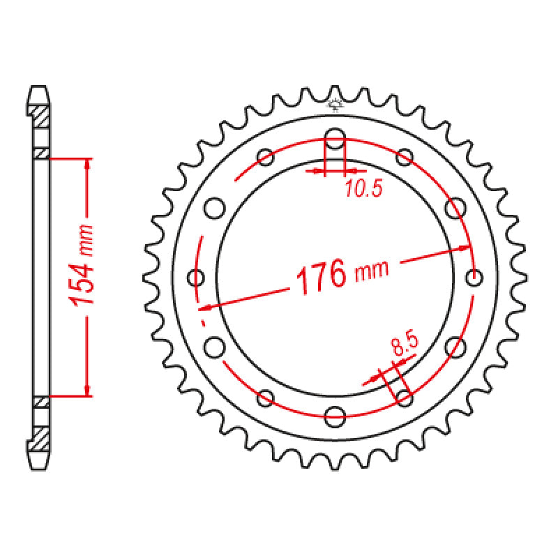 SP.RR.43T 530P 12H VFR750/800 90-08 41201-MCW-D00