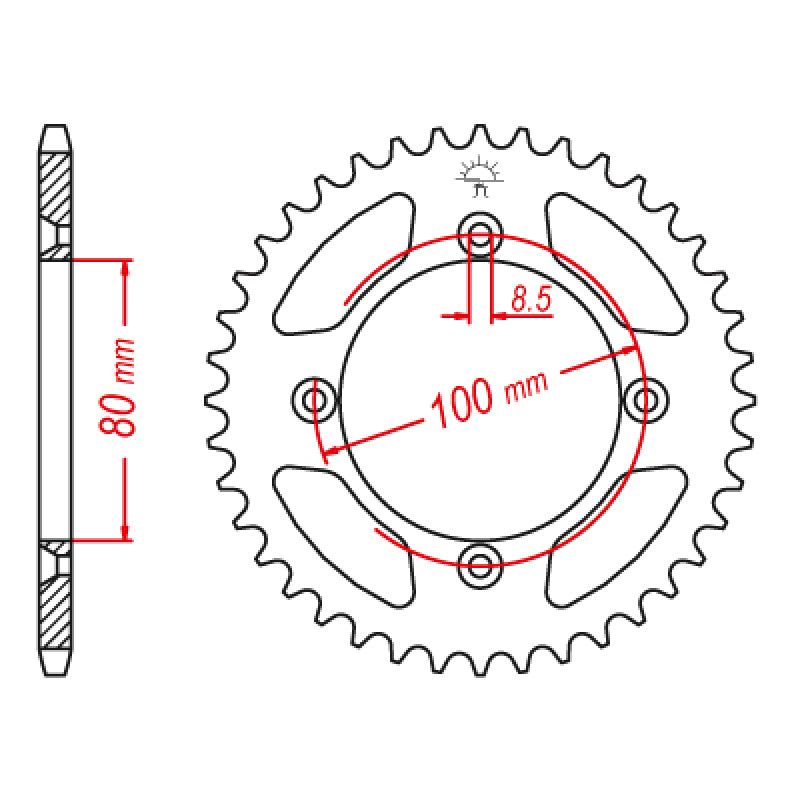 SP.RR.46T 420P CRF70/80 04-06 41201-GC4-OOO.