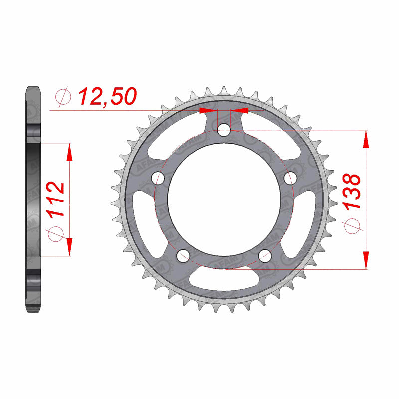 REAR SPROCKET 520P 43T