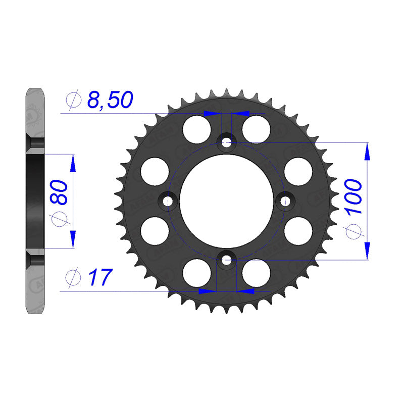 REAR SPROCKET 428P 50T