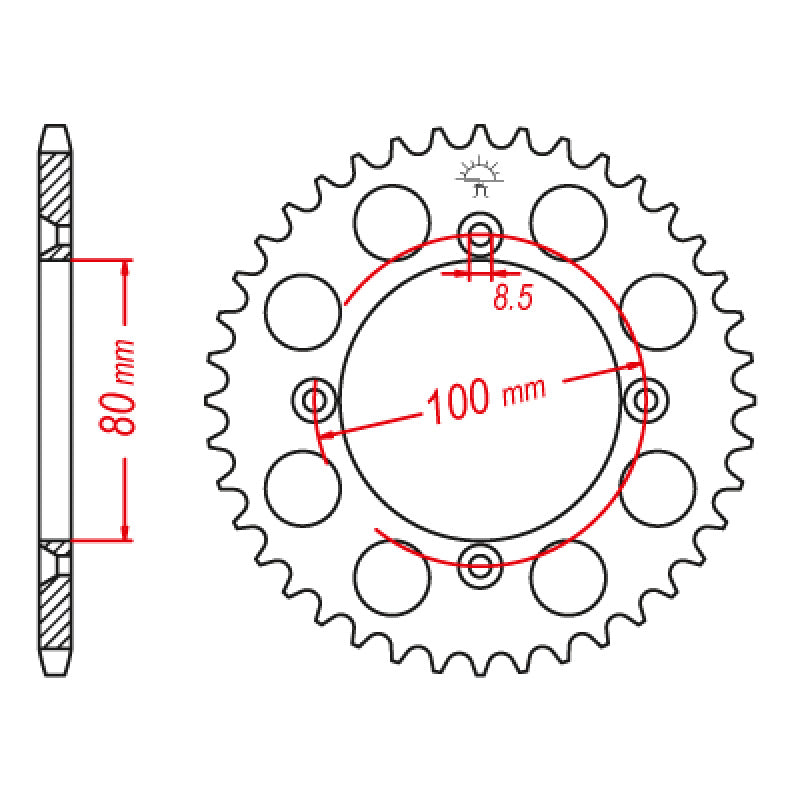 REAR SPROCKET 520P 50T