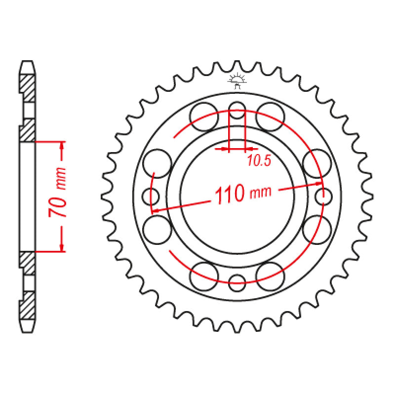 REAR SPROCKET 520P 36T