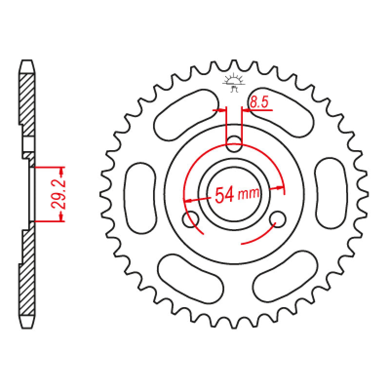 REAR SPROCKET 520P 37T