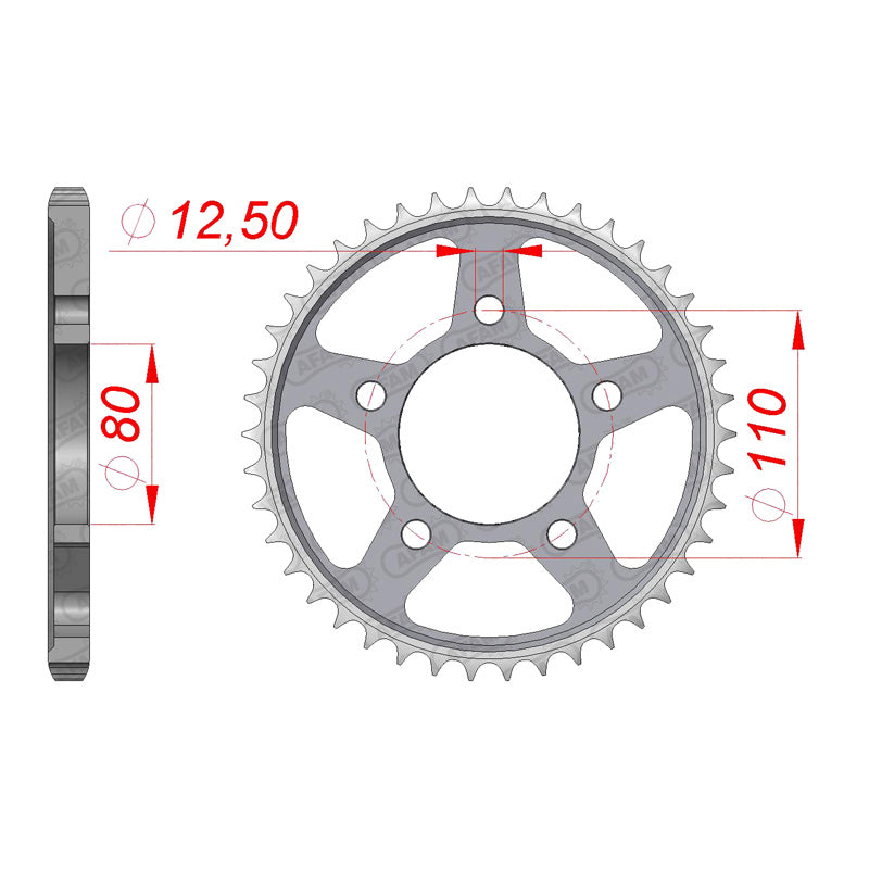 SPROCKET 525 42T CRF1000 AFRICA TWIN 18(10802-42)