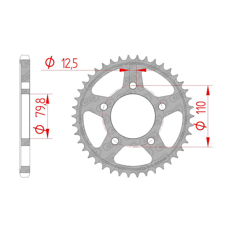 SPROCKET 525 42T TRIUMPH 800/900 06-08.