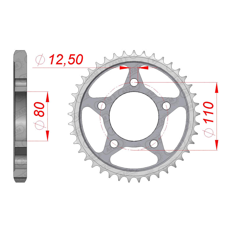 REAR SPROCKET 530P 40T