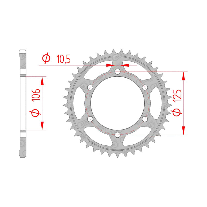 REAR SPROCKET 520P 51T