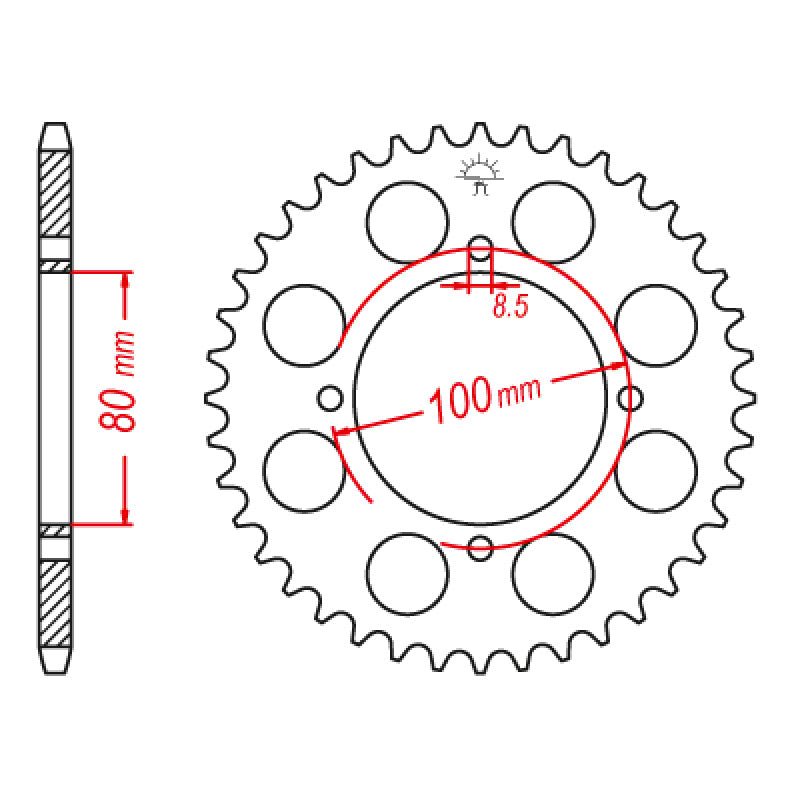 REAR SPROCKET 530P 41T