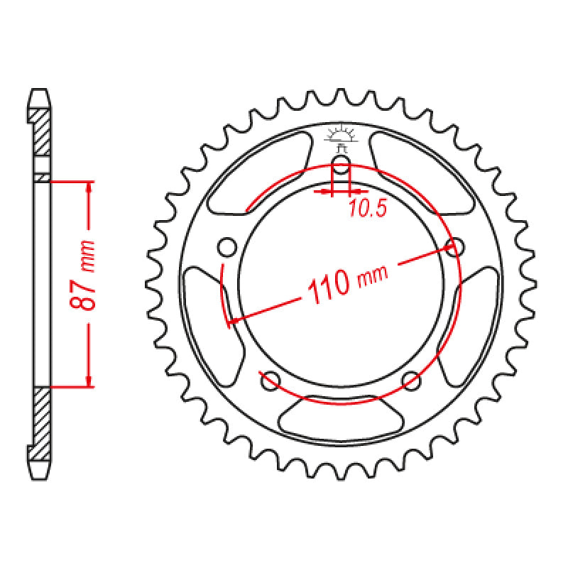 REAR SPROCKET 520P 37T
