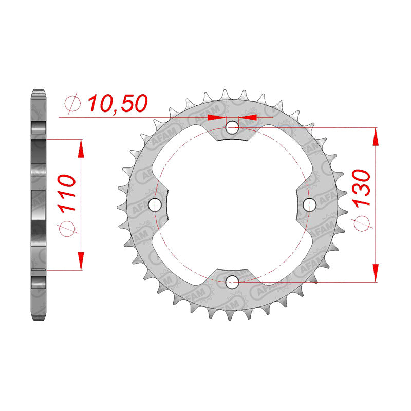 KFX450 07-08 38T                       (JTR-1415)