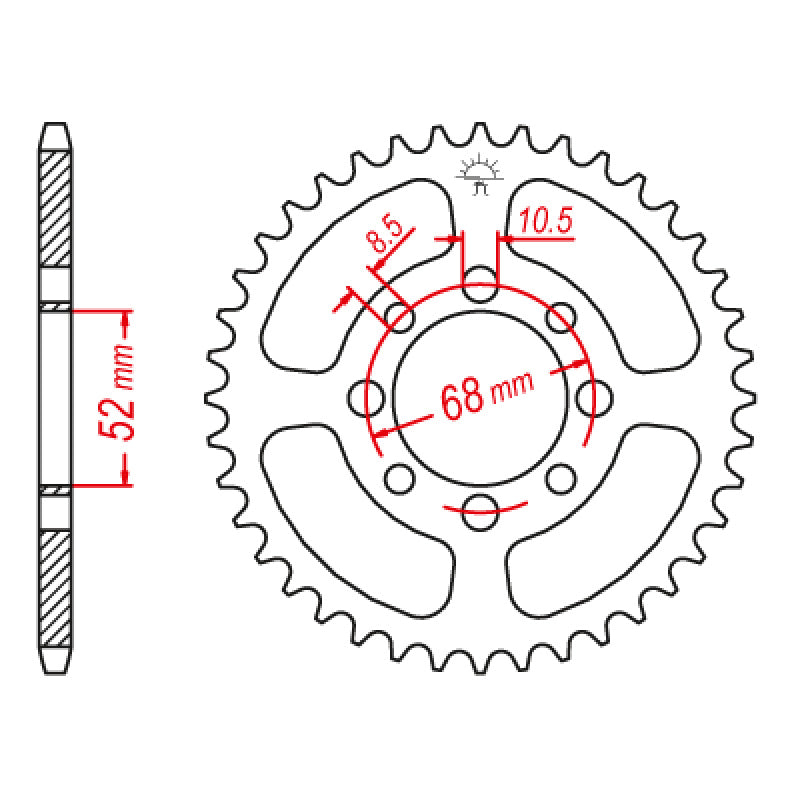REAR SPROCKET 520P 34T