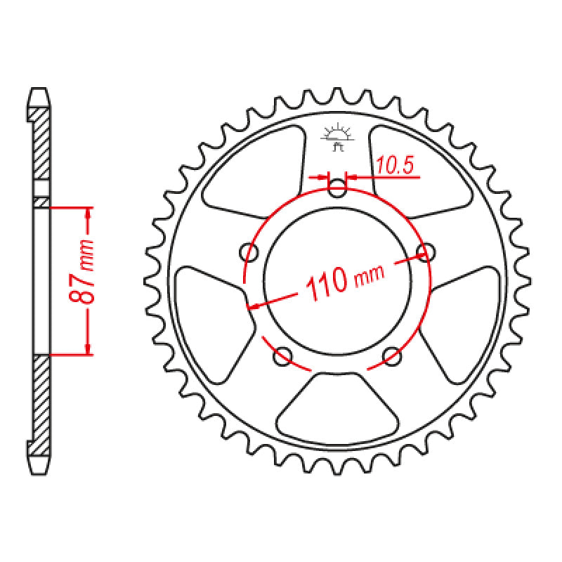 REAR SPROCKET 530P 48T
