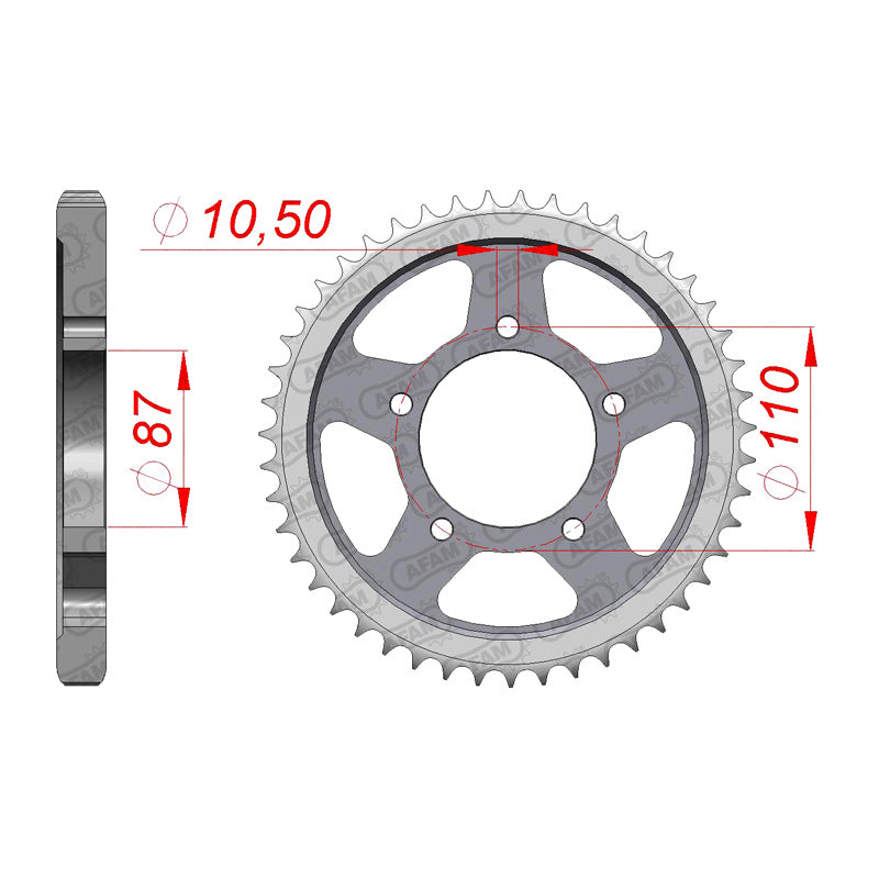 REAR SPROCKET 530P 48T
