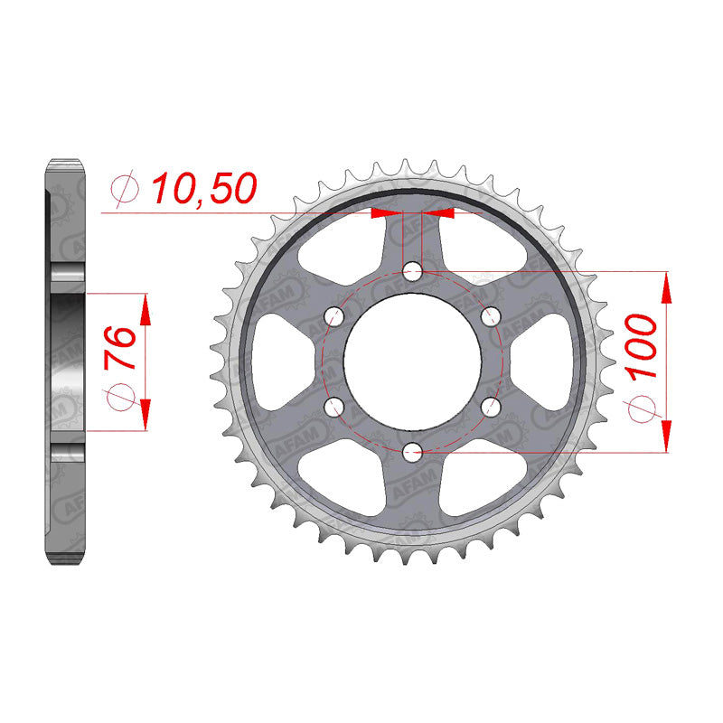 REAR SPROCKET 520P 42T